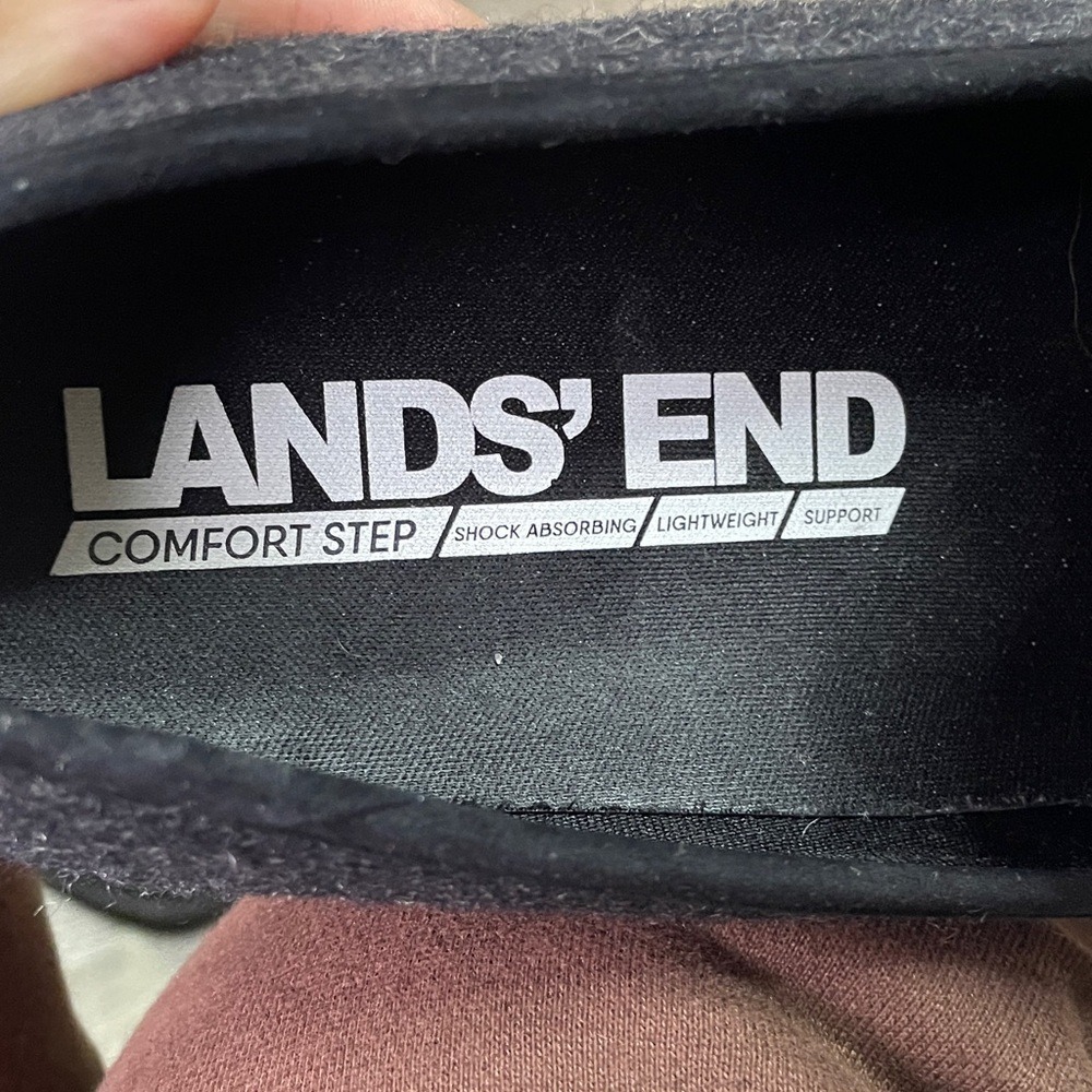 Lands End Comfort Step Wool Blend Slip On Loafers Black Womens 7D - Picture 3 of 7